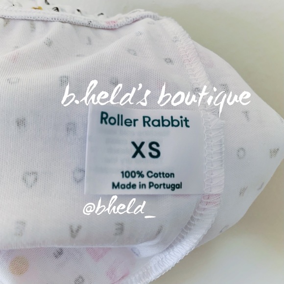 Roller Rabbit x Little Words Project Love & Letters Polo Pajamas Pink Sz XS NWT - Picture 11 of 16